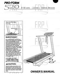 Owners Manual, PFTL10041 - Product Image