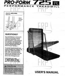 Manual, Owner's, PFTL43063 G01728AC - Product Image