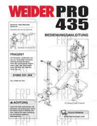 Owners Manual, WEEVBE33030,GERMN - Image