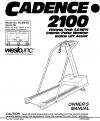 Owners Manual, WL360503,CADENCE 2100 - Product Image Owners Manual, WL360503,CADENCE 2100 - Product Image