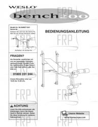 Owners Manual, WLEMBE71201,GERMN - Image