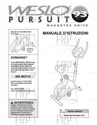 Owners Manual, WLEVEX17830,ITALY - Image