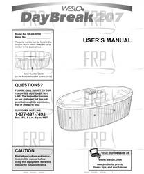 Owners Manual, WLHS20700 - Product Image