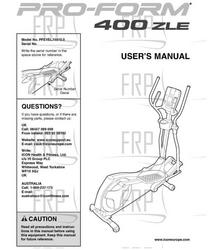 Manual, Owner's, English - Product Image