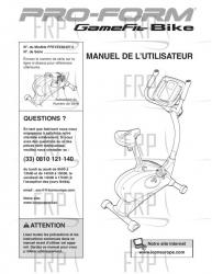USER'S MANUAL, FRENCH - Image