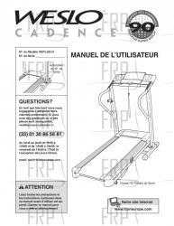 USER'S MANUAL, FRENCH - Image