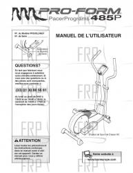 USER'S MANUAL, FRENCH - Image