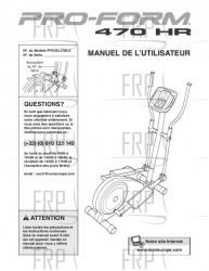 USER'S MANUAL, FRENCH - Image