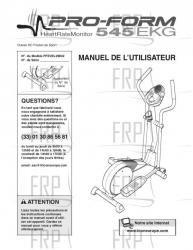 USER'S MANUAL, FRENCH - Image