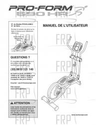 USER'S MANUAL - FRENCH - Image