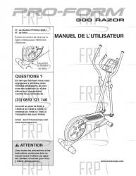 USER'S MANUAL,FRENCH - Image