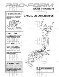 USER'S MANUAL, FRENCH - Image