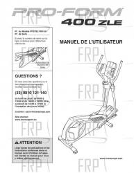 USER'S MANUAL, FRENCH - Image