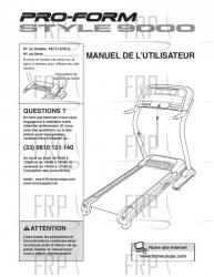USER'S MANUAL, FRENCH - Image