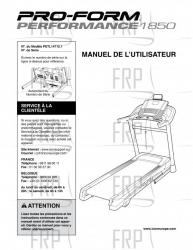 USER'S MANUAL, FRENCH - Image