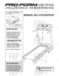USER'S MANUAL - FRENCH - Image