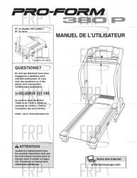 USER'S MANUAL - FRENCH - Image