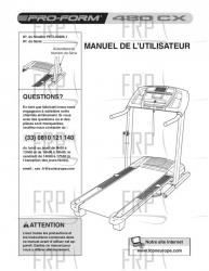 USER'S MANUAL, FRENCH - Image