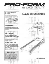 USER'S MANUAL, FRENCH - Image