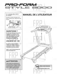 USER'S MANUAL, FRENCH - Image