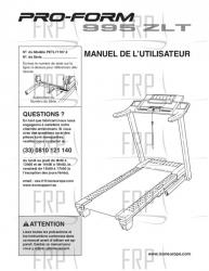 USER'S MANUAL, FRENCH - Image