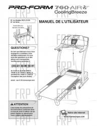 USER'S MANUAL, FRENCH - Image