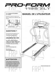USER'S MANUAL, FRENCH - Image