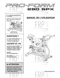 USER'S MANUAL, FRENCH - Image