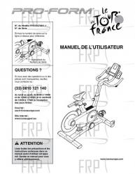 USER'S MANUAL, FRENCH - Image