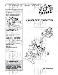 USER'S MANUAL, FRENCH - Image
