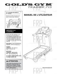 USER'S MANUAL, FRENCH - Image