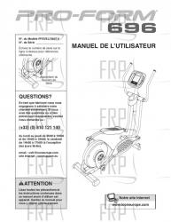 USER'S MANUAL, FRNCH - Image