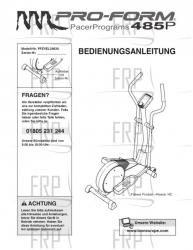 USER'S MANUAL, GERMAN - Image