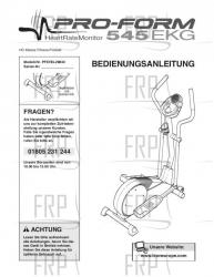 USER'S MANUAL, GERMAN - Image