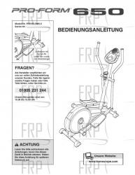 USER'S MANUAL - GERMAN - Image