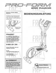 USER'S MANUAL, GERMAN - Image