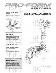 USER'S MANUAL, GERMAN - Image
