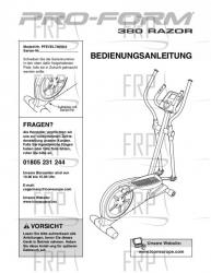 USER'S MANUAL, GERMAN - Image