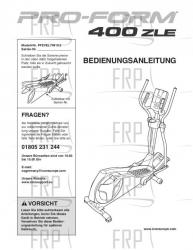 USER'S MANUAL, GERMAN - Image