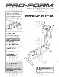 USERS MANUAL, GERMAN - Image