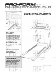 USER'S MANUAL, GERMAN - Image