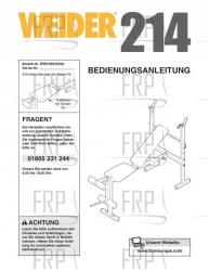 USER'S MANUAL, GERMAN - Image