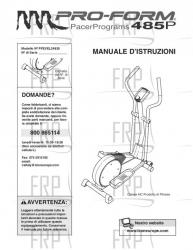 USER'S MANUAL, ITALIAN - Image