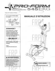 USER'S MANUAL, ITALIAN - Image