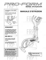 USER'S MANUAL, ITALIAN - Image