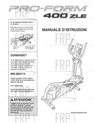 USER'S MANUAL, ITALIAN - Image