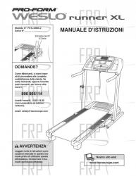 USER'S MANUAL, ITALIAN - Image