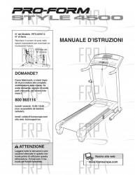 USER'S MANUAL, ITALIAN - Image