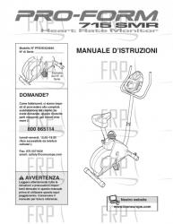 USER'S MANUAL, ITALIAN - Image