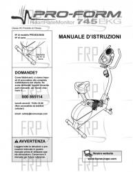 USER'S MANUAL, ITALIAN - Image